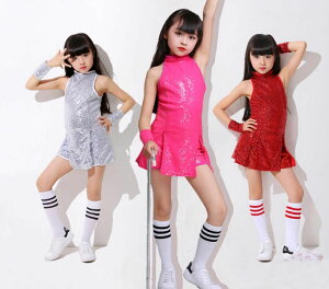 キッズ　ダンス衣装　ヒップホップ　キラキラ　スパンコール　ダンス衣装　子供服　ワンピース　セットアップ　ヒップホップ　女の子　キッズ　韓国　おしゃれ　ジャズ　ダンスウェア　練習着　hiphop　 演出服