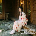 【ユリ柄】白 レッド 浴衣 ゆかた yukata レディース 女性 作り帯 セット 2点セット 女性 女の子 洗える お花見 レトロ 街着 お出かけ お稽古 ショッピング 夏祭り 文化祭 花火 高校生 大人 可愛い おしゃれ 寝巻き 部屋着 プレゼント 綺麗 10代 20代 30代 40代 S M L