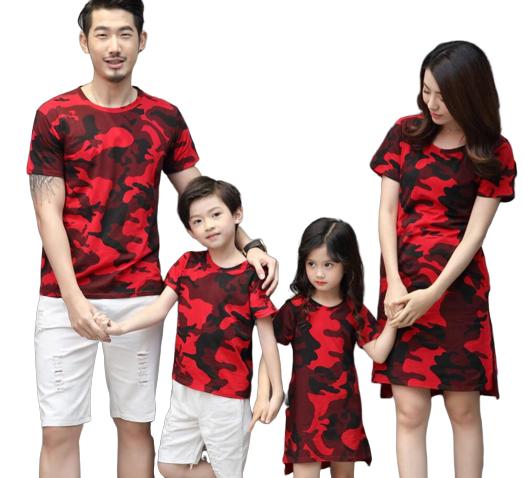 親子　カップル　ワンピース　Tシャツ　親子ペア　ペアTシャツ　ペアルック　レディース　女の子　ワンピース　メンズ　男の子　Tシャツ　迷彩　半袖　子供服　キッズ　Tシャツ　ご家族お揃い　パパ　ママ　キッズ　カップル.御夫婦