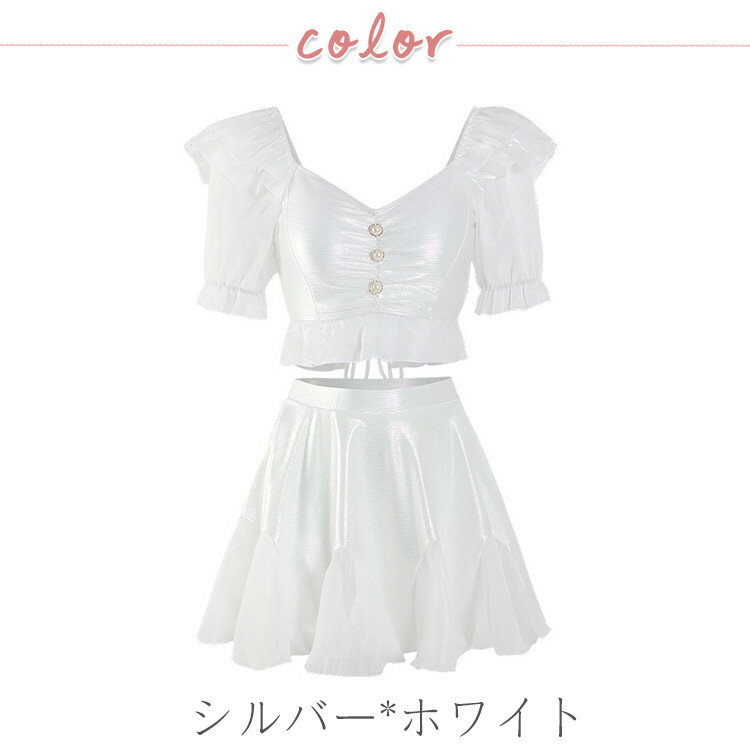 水着 2点セット レディース 大学生 中学生 露出控え 透け感あり レース セパレート 体型カバー 半袖 パッド付き トップス スカート 夏 ママ水着 ビーチ水着 日焼け防止 プール 海辺 旅行 温泉 修学旅行 スキニー スリム スパ ホリデー お洒落 ファッション セクシー おしゃれ