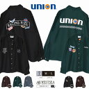 76 union ワークシャツ メンズ レディース 長袖 ワッペン アメカジ ブランド 76Lubricants union76 ナナロク 古着風 古着ミックスコーデ 刺繍 バックプリント 黒 カーキ ブラウン ブルー 秋服 秋冬 メンズストリートファッション