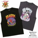 EdHardy エドハーディー ノースリーブ タンクトップ メンズ カットソー tシャツ クルーネック プリント ロゴ デビル ドクロ ダイス サイコロ バイク...