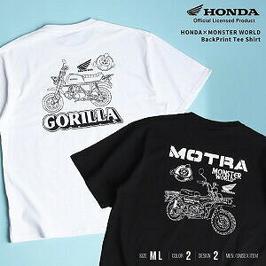 HONDA ホンダ Tシャツ GORILLA MOTRA グッズ バイク 半袖 ユニセックス バック