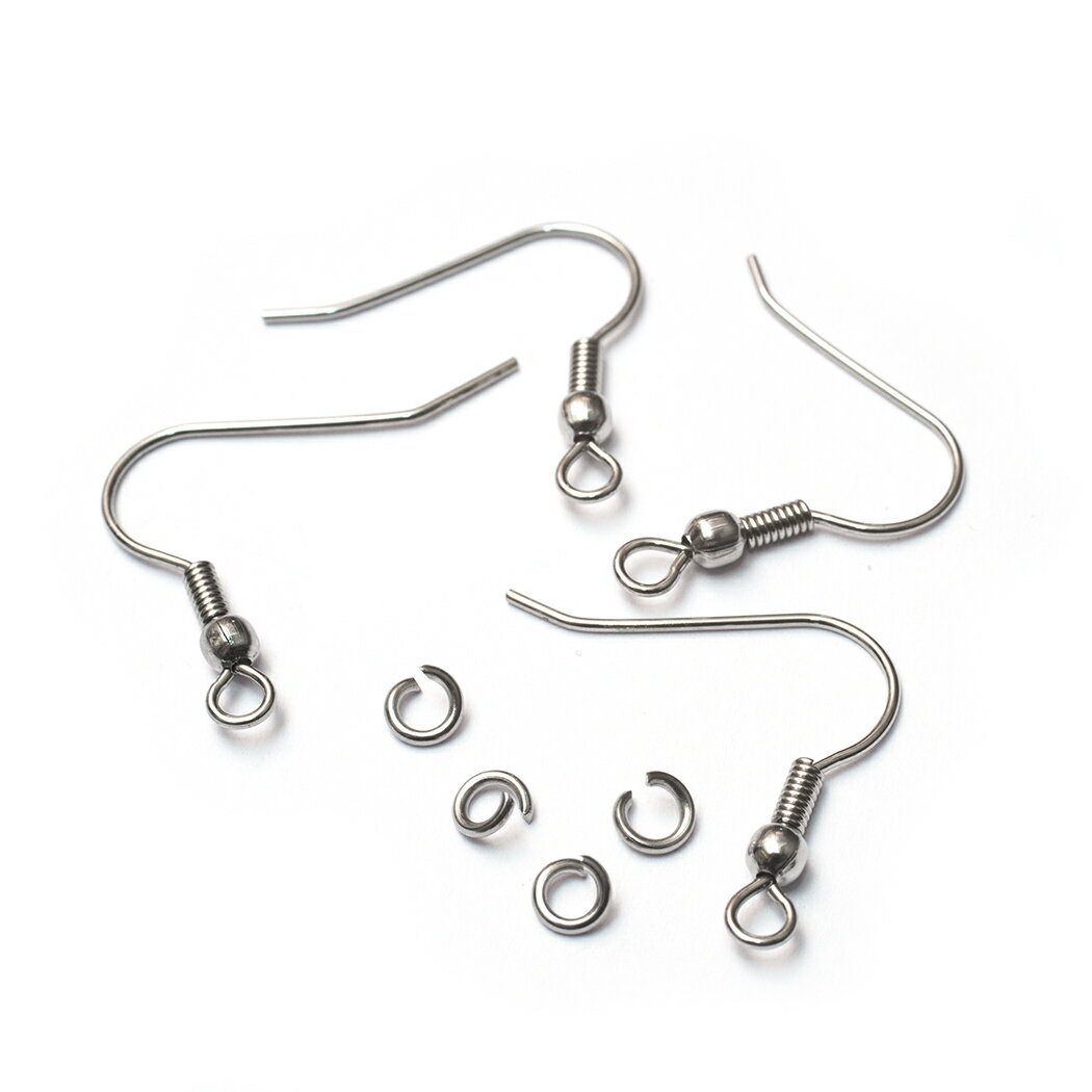 乐天商城 - 4mmマルカン付き、ピアスフック4個　ピアスパーツ 498