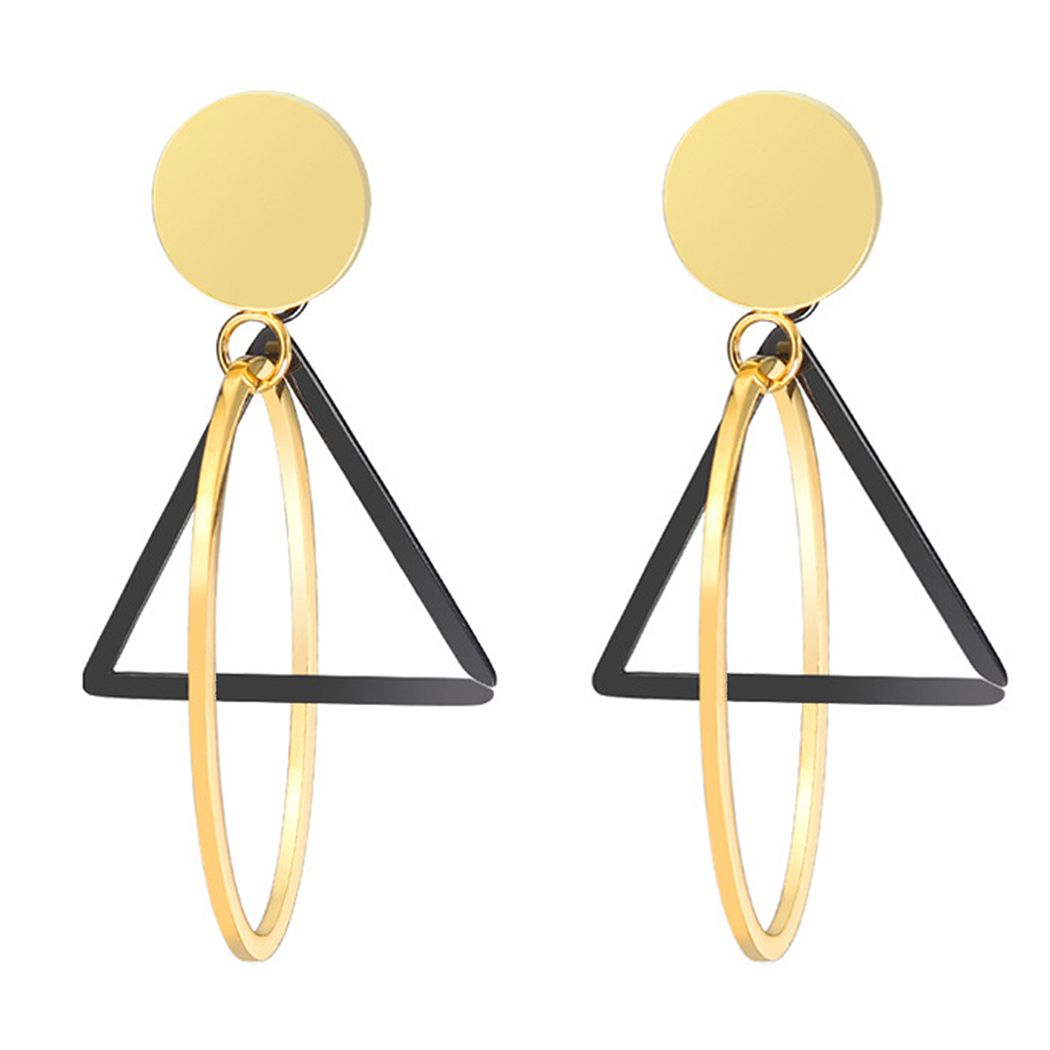 乐天商城 - サージカルステンレス ピアス 丸 楕円 三角 トライアングル ラウンド 両耳 871