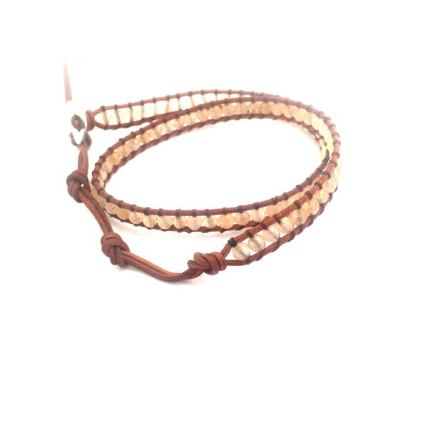 ●2巻透明黄色ブレス天然シトリン4...