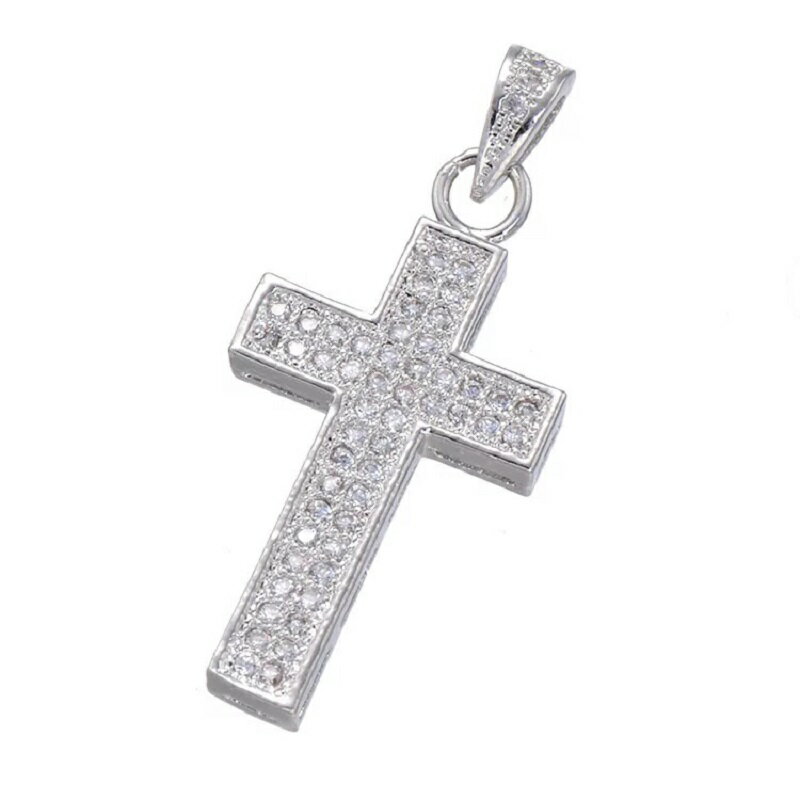 乐天商城 - ダイヤモンドキラキラ輝くクロスネックレス　537