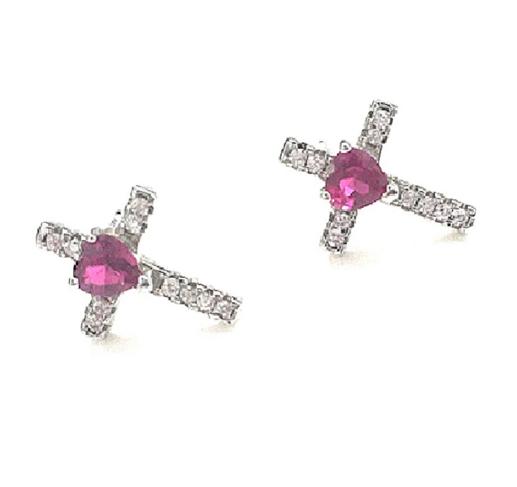 乐天商城 - ★　1個　ハートポイント!　s925シルバー　ピアス　NO76　シルバーピアス　くろす　シルバーピアスクロス