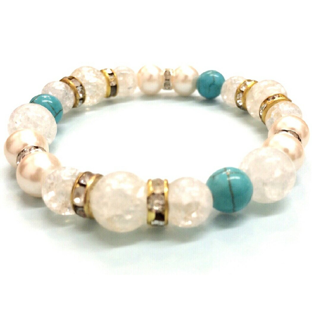 乐天商城 - ★　爽やかなブレスレット　数珠　NO18　パワーストーンブレスレット　パワーストーンブレスレット女性用