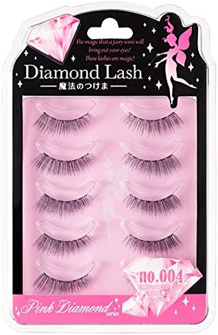 ダイヤモンドラッシュ Diamond Lash 【no.004】5ペア(上まつげ用) 自然なボリューム感で目元が際立つモードな瞳に。