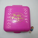 90's★ビンテージ★Polly Pocket★ポーリーポケット★コンパクト★人形★フィギュア★ままごと★ドールハウス★濃いピンク★四角★ジャングル★難あり