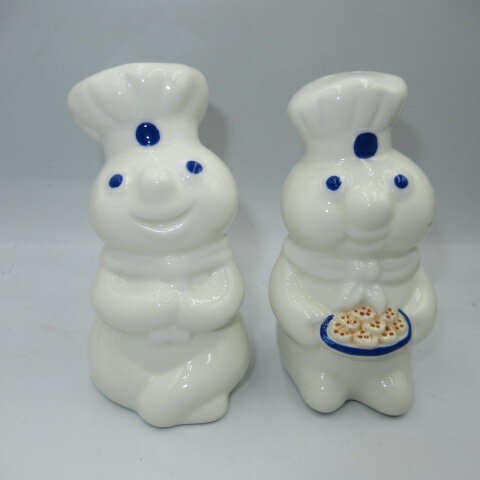 1997年★Doughboy★ドゥーボーイ★Salt Pepper★S P★ソルト＆ペッパー★陶器★フィギュア★人形★ぬいぐるみ★PILLSBURY