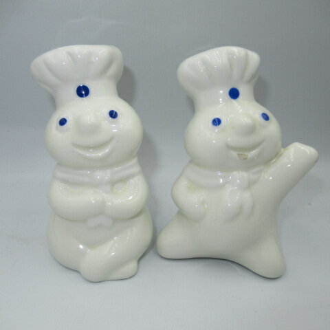 1997年★Doughboy★ドゥーボーイ★Salt Pepper★S P★ソルト＆ペッパー★陶器★フィギュア★人形★ぬいぐるみ★PILLSBURY