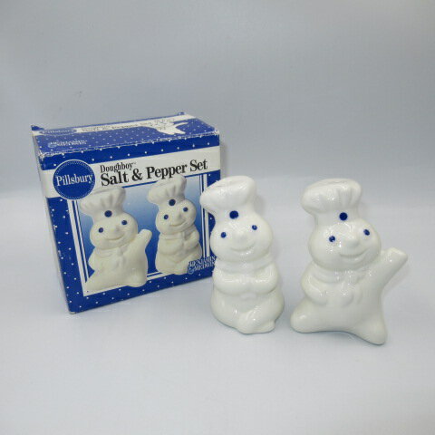 箱入り！デッドストック！1997年★Doughboy★ドゥーボーイ★Salt Pepper★S P★ソルト＆ペッパー★陶器★フィギュア★人形★ぬいぐるみ★PILLSBURY