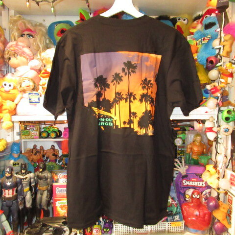 IN-N-OUT BURGER★イン・アンド・アウト・バーガー★Tシャツ★ファストフード★カリフォルニア★Men’s★Lサイズ★ブラック★新品★アドバタイジング★企業物★
