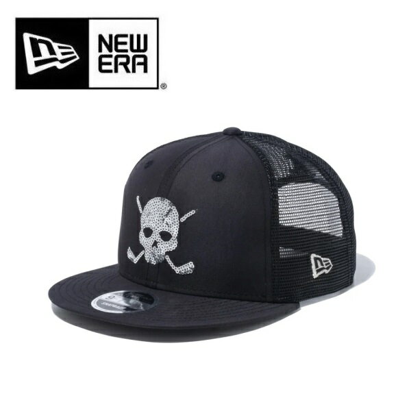 ニューエラ ゴルフ キャップ 9FIFTY トラッカー Skull ブラック NEW ERA (14109182)