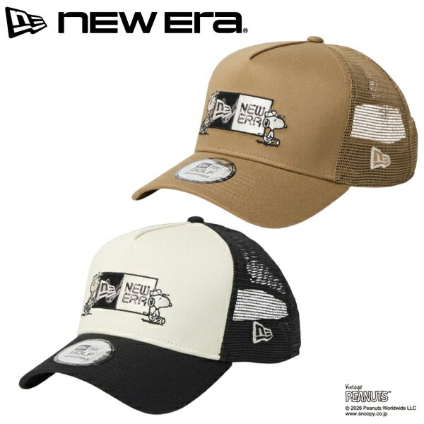 乐天商城 - ニューエラ ゴルフ キャップ 9FORTY A-Frame トラッカー Vintage PEANUTS ピーナッツ GOLF ボックスロゴ New Era Golf (14865324) (14865325)