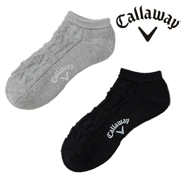 キャロウェイ ゴルフ ソックス CALLAWAYロゴパイル アンクルソックス メンズ Callaway Golf C23293101 【メール便配送】【2023年秋冬モデル】