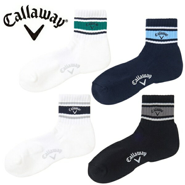 樂天商城 - キャロウェイ ゴルフ メンズ ソックス L字型 ボーダー柄 ショートソックス Callaway Golf C26193109【2026年春夏モデル】【ポスト投函配送】