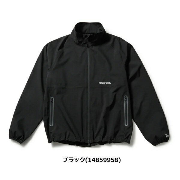 ニューエラ ゴルフ レインジャケット スタンドカラー アウトラインロゴ ブラック NEW ERA (14859958) 2026年春夏モデル