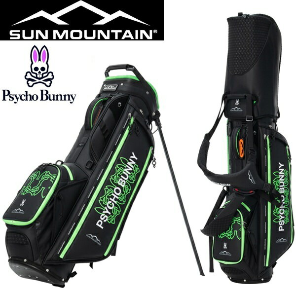 サイコバニー ゴルフ キャディバッグ スタンドキャディバック SUN MOUNTAIN Psycho Bunny PBMG6AC7