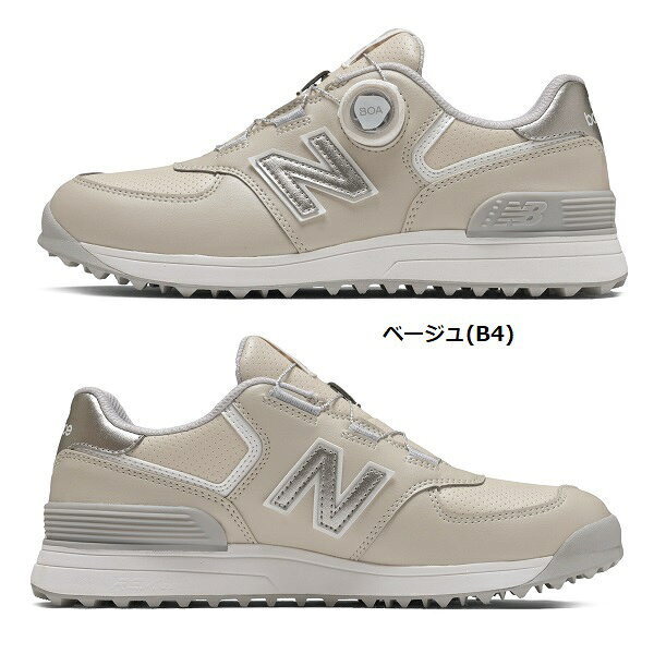ニューバランス ゴルフシューズ 574 v4 SL BOA(R) WG574BB4 スパイクレス ボア レ...