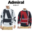 アドミラル ゴルフ メンズ ポップロゴジャカード クルーネックセーター ADMIRAL ADMA367 2023年秋冬モデル