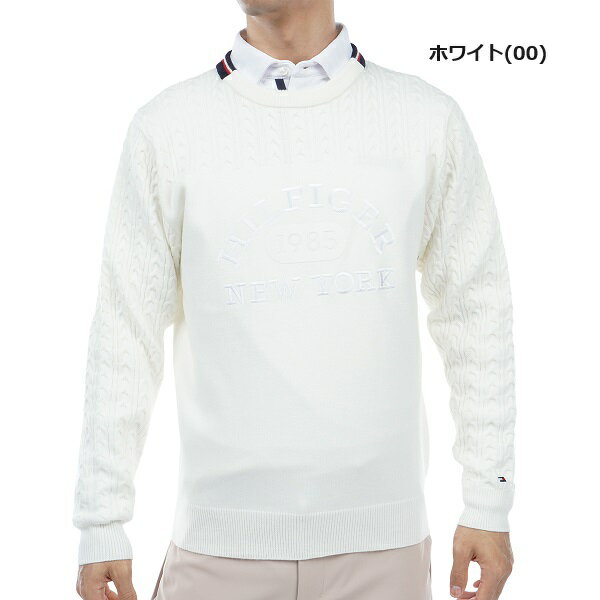 トミーヒルフィガー ゴルフ メンズ ケーブルクルーネックセーター TOMMY HILFIGER GOLF THMA353