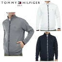 トミーヒルフィガー ゴルフ メンズ ロゴジャガード フルジップセーター TOMMY HILFIGER GOLF THMA365 2023年秋冬モデル