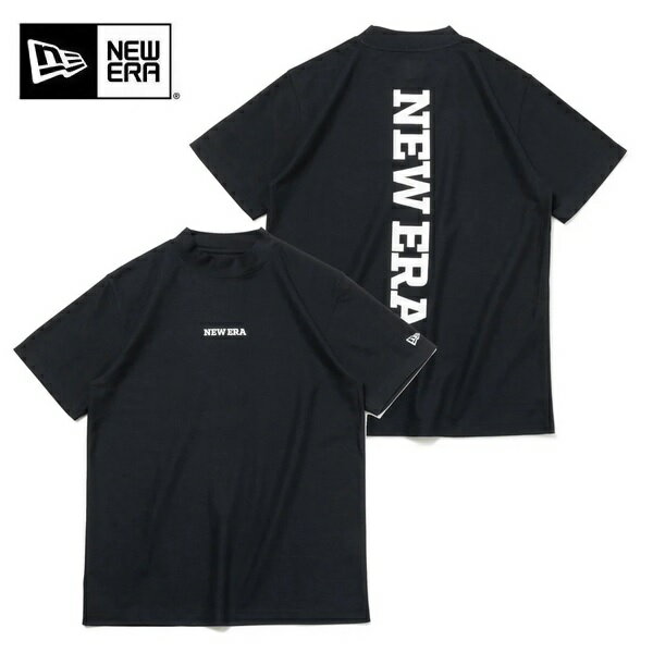 ニューエラ ゴルフ 半袖 鹿の子 ミッドネック Tシャツ Vertical Logo ネイビー NEW ERA (14109048) 2024年春夏モデル