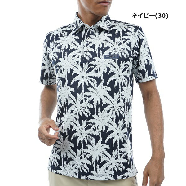 トミーヒルフィガー ゴルフ メンズ パームツリー 半袖シャツ TOMMY HILFIGER GOLF THMA438 2024年春夏モデル