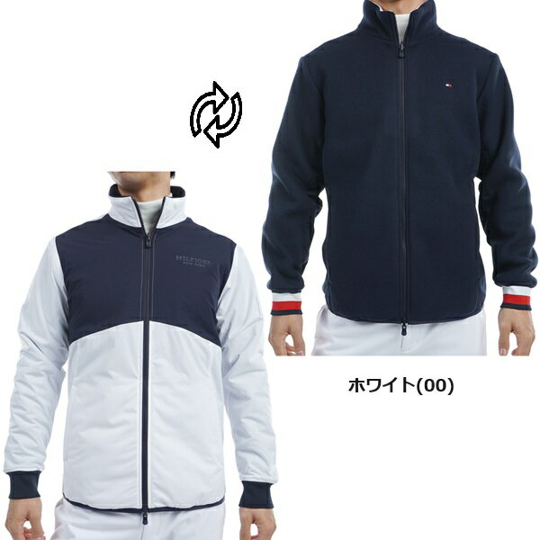 トミーヒルフィガー ゴルフ メンズ リバーシブルジャケット TOMMY HILFIGER GOLF THMA476 2024年秋冬モデル