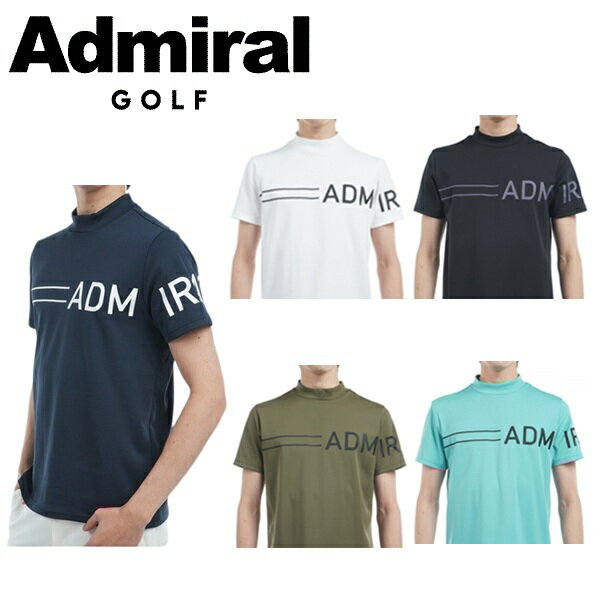 乐天商城 - アドミラル ゴルフ メンズ カラタッチ ビッグロゴモックネックシャツ ADMIRAL GOLF ADMA518 2025年春夏モデル