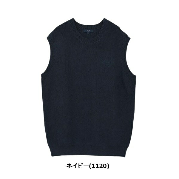 キャロウェイ メンズ ゴルフウェア ベスト リラックスシルエット クルーネックニットベスト C24119101 Callaway Golf 【2024年春夏モデル】