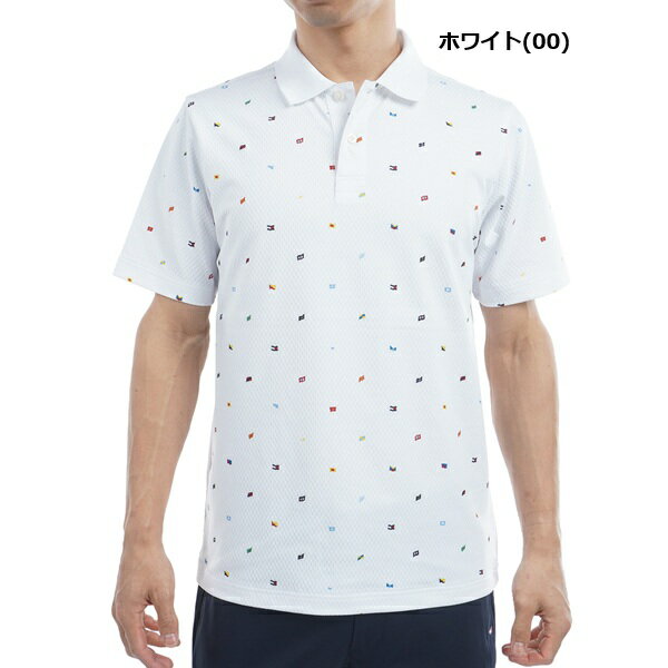 トミーヒルフィガー ゴルフ メンズ マルチフラッグモノグラム 半袖ポロシャツ TOMMY HILFIGER THMA504 2025年春夏モデル