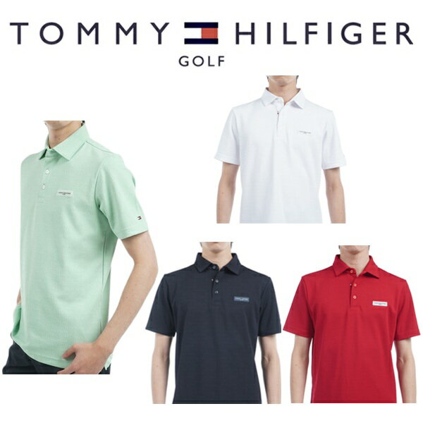 Rakuten - トミーヒルフィガー ゴルフ メンズ ロゴジャガード 半袖シャツ TOMMY HILFIGER THMA530 2025年春夏モデル