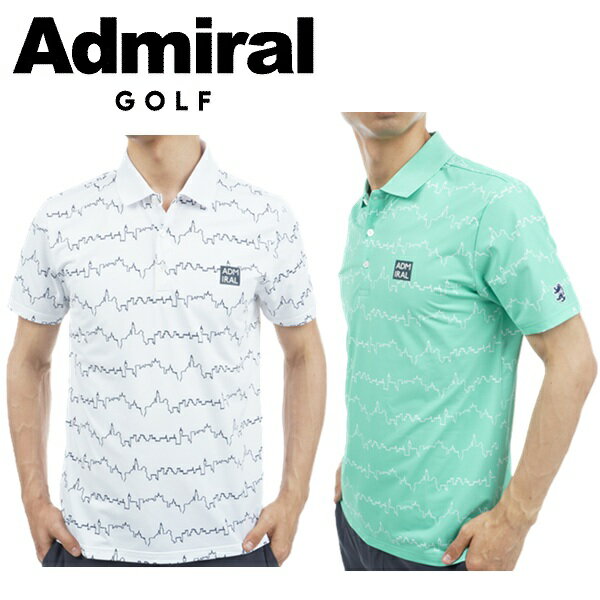 Rakuten - アドミラル ゴルフ メンズ キャッスルボーダープリントポロシャツ ADMIRAL GOLF ADMA307