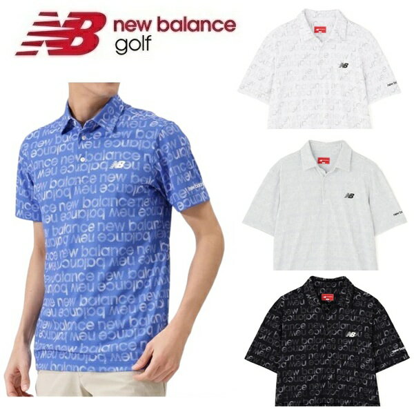 乐天商城 - ニューバランス ゴルフ メンズ シャツ グラデーションボーダーロゴ柄 半袖 カラーシャツ New Balance Golf 012-6168007 2026年春夏モデル