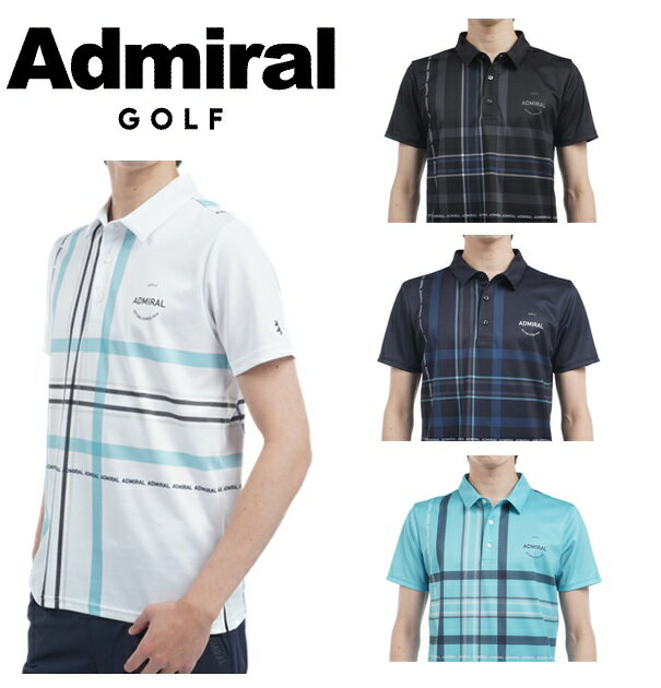 Rakuten - アドミラル ゴルフ メンズ チェックプリント シャツ ADMIRAL GOLF ADMA508 2025年春夏モデル