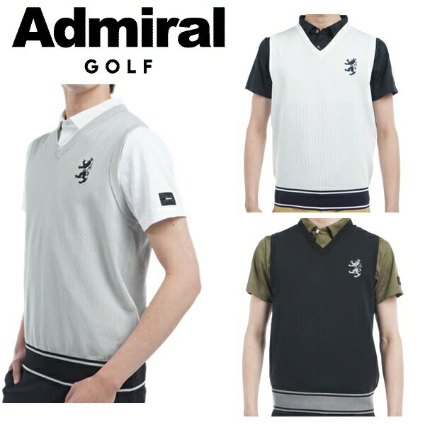 TAKEO KIKUCHI SPORT - アドミラル ゴルフ メンズ ポリエステル ニットベスト ADMIRAL GOLF ADMA512 2025年春夏モデル