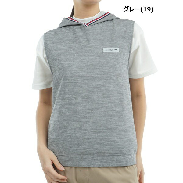トミーヒルフィガー ゴルフ レディース バックロゴ フーディーベスト TOMMY HILFIGER GOLF THLA502 2025年春夏モデル