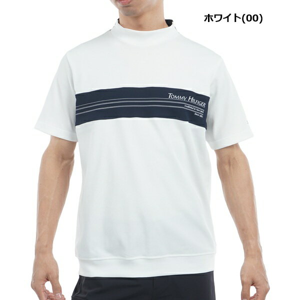 トミーヒルフィガー ゴルフ メンズ カラーブロック 半袖モックネックシャツ TOMMY HILFIGER THMA505 2025年春夏モデル 2