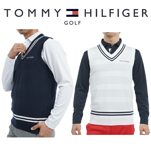 Other - トミーヒルフィガーゴルフ メンズ シャドーストライプ クリケットニットベスト TOMMY HILFIGER GOLF THMA510 2025年春夏モデル