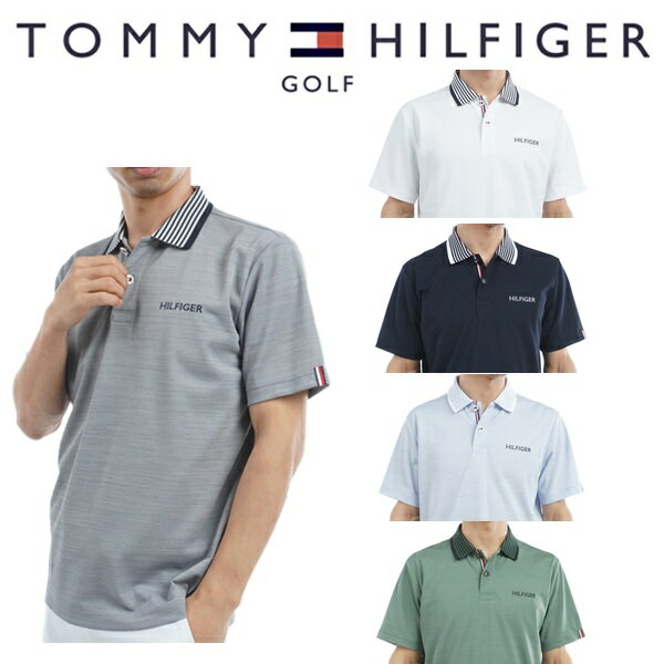 Rakuten - トミーヒルフィガー ゴルフ メンズ カラー杢鹿の子 半袖ポロシャツ TOMMY HILFIGER THMA533 2025年春夏モデル
