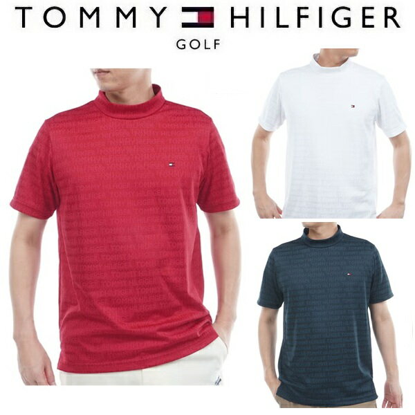 乐天商城 - トミーヒルフィガー ゴルフ メンズ ロゴジャガード 半袖モックシャツ TOMMY HILFIGER THMA632 2026年春夏モデル