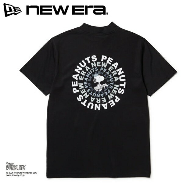 Rakuten - ニューエラ ゴルフ 半袖 ミッドネック Tシャツ Vintage PEANUTS ピーナッツ GOLF Circle ロゴ ブラック NEW ERA (14865851) 2026年春夏モデル