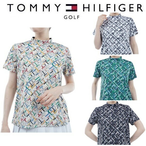 樂天商城 - トミーヒルフィガー ゴルフ レディース THモノグラム 半袖モックシャツ TOMMY HILFIGER GOLF THLA402 春夏モデル