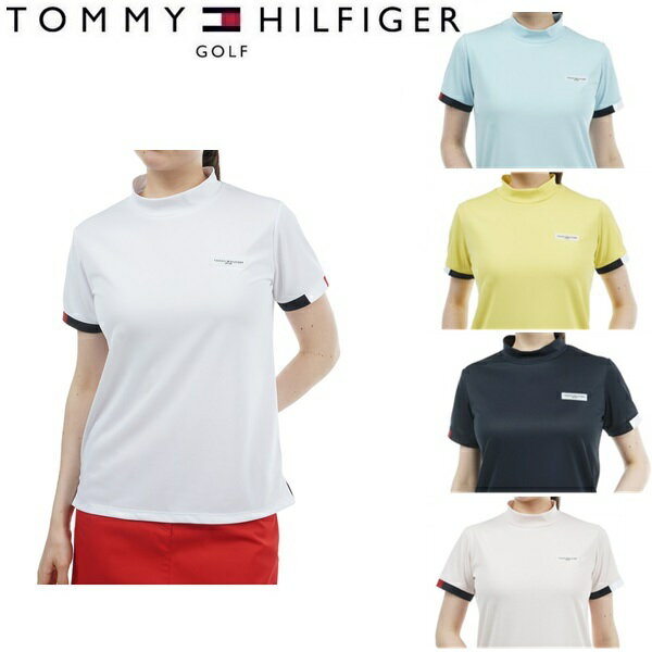 乐天商城 - トミーヒルフィガー ゴルフ レディース ストライプカフス 半袖モックシャツ TOMMY HILFIGER GOLF THLA428 春夏モデル