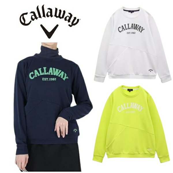 キャロウェイ ゴルフ レディース スウェット ロゴプリント 裏毛クルーネックスウェット Callaway Golf C23117201 【2023年春夏モデル】