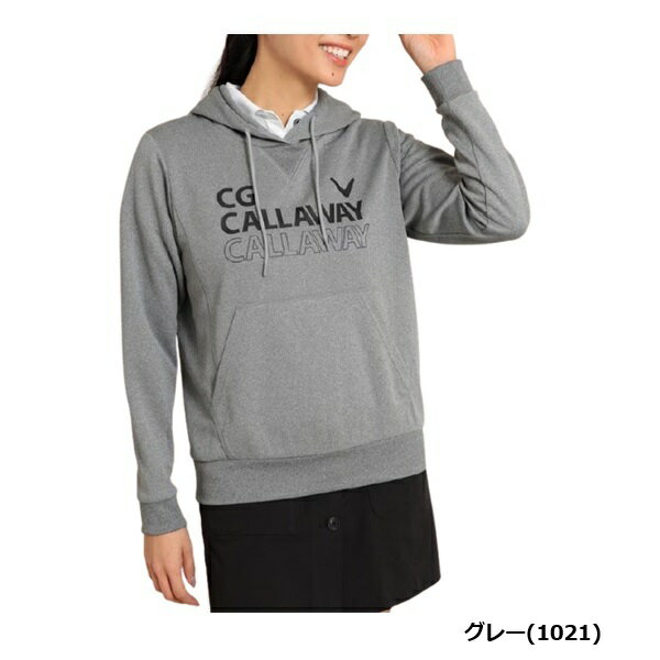 キャロウェイ ゴルフ レディース プルオーバー ダンボールスウェットパーカー Callaway Golf C24117203【2024年春夏モデル】